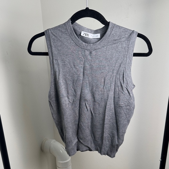 Zara Gray Women's Casual Sweater Vest Size Small - Picture 1 of 5